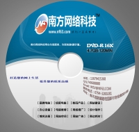 南方网络科技4.7GB DVD刻录光盘一张